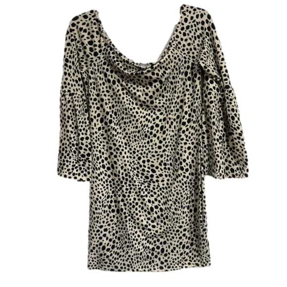 ASOS Off the Shoulder Animal Print Dress - Picture 1 of 5
